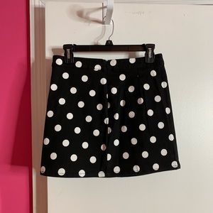 polka dot mini skirt